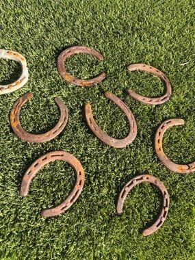 Rustic Horseshoe Décor - Brown Metal Horseshoes (Set of 2)